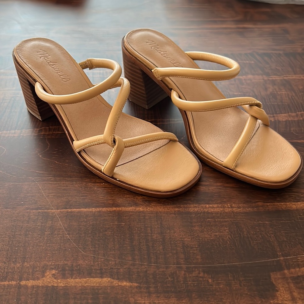 Madewell Tayla Leather Sandal Size 7 Vintage Beige